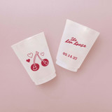 Personalized Valentine's Cherry Plastic Cup, set of 50 Party Cups