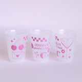 Valentine's Galentine's Bash Frosted Plastic Cup, set of 50 Party Cups