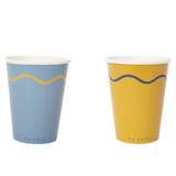 Signature Paper Cups, Blue & Yellow (8) Party Cups