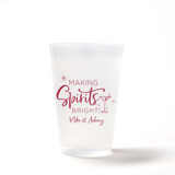 Custom Making Spirits Bright Frosted Plastic Cup, set of 50 Party Cups