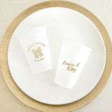 Better Together Bow Wedding Frosted Plastic Cup, set of 50 Party Cups