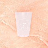 Kitschy Cocktail Hour Floral Frame Frosted Plastic Cup, set of 50 Party Cups