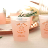 Personalized Our Little Pumpkin Frosted Plastic Cup, set of 50 Party Cups