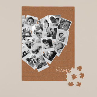 Mama Collage Heart 252-Piece Custom Puzzle