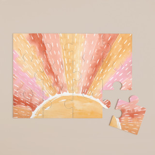 Retro Sunrise 12-Piece Art Puzzle