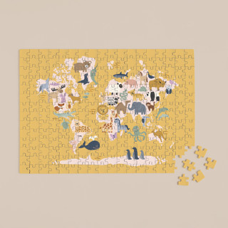 Wild World Map 252-Piece Art Puzzle