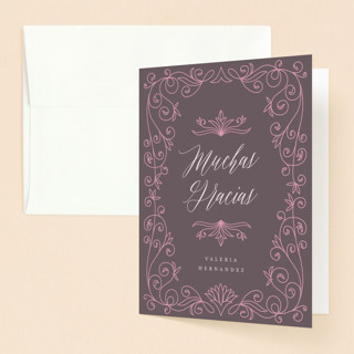 In The Garden Quinceañera Thank You Cards