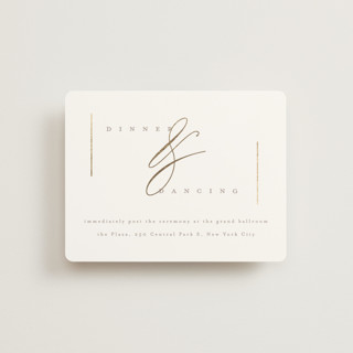 Ampersand glam Foil-Pressed Reception Cards