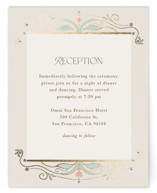 Ornate Elegance Foil-Pressed Reception Cards