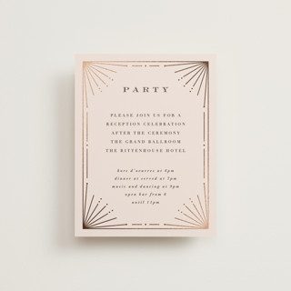 Art Deco Border Foil-Pressed Reception Cards