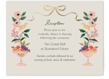 Garden Feast Foil-Pressed Reception Cards