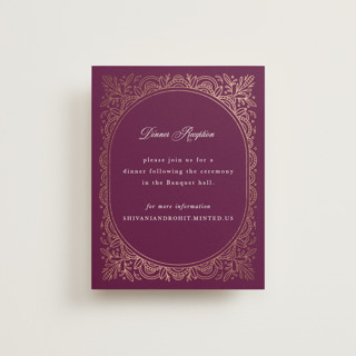 Zardozi Foil-Pressed Reception Cards