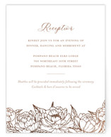 Blooming Peonies Foil-Pressed Reception Cards