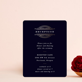 Modern Deco Foil-Pressed Reception Cards