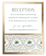 Vintage Palms Foil-Pressed Reception Cards