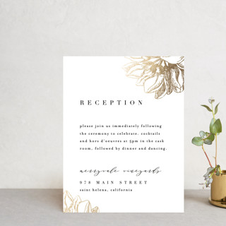 Sophisticated Foil-Pressed Reception Cards