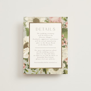 Floral Tribute Foil-Pressed Reception Cards