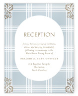 salt and ivory Foil-Pressed Reception Cards