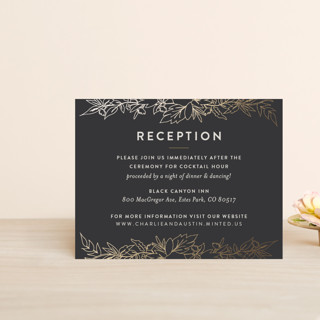 Delicate Botanicals Foil-Pressed Reception Cards