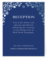Pomegranate Floral Frame Foil-Pressed Reception Cards