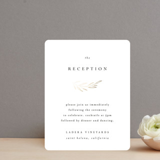 Chic Wreath Foil-Pressed Reception Cards