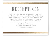 Side Stripe Foil-Pressed Reception Cards