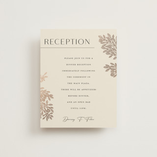 Heirloom Branches Foil-Pressed Reception Cards
