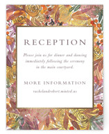 Autumn flowers Foil-Pressed Reception Cards