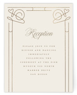Simple Art Nouveau Foil-Pressed Reception Cards