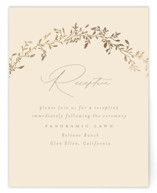 Leafy Garland Foil-Pressed Reception Cards