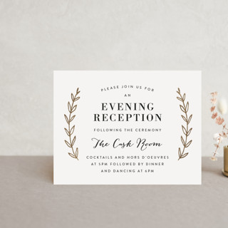Elegant Announcement Foil-Pressed Reception Cards
