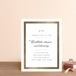 Lasting love Foil-Pressed Reception Cards