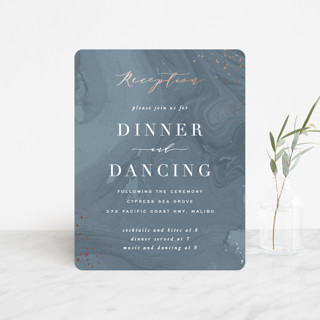 Moody Marbling Foil-Pressed Reception Cards