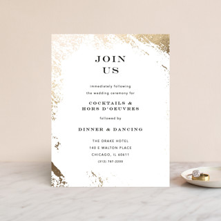 Edgy Charm Foil-Pressed Reception Cards