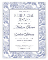 Southern Charm Toile Rehearsal Dinner Cards