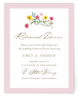 Wildflower wreath Rehearsal Dinner Cards