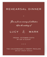 Rose Ink Rehearsal Dinner Cards