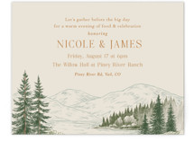 Whispering Pines Rehearsal Dinner Cards