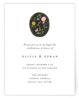 botanical cameo Rehearsal Dinner Cards