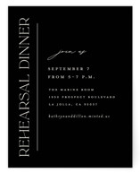 Modern Monogram Rehearsal Dinner Cards