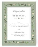 Greenery crest Rehearsal Dinner Cards