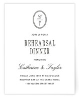Formal Minimalist Rehearsal Dinner Cards
