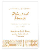 Tribal Rythm Rehearsal Dinner Cards