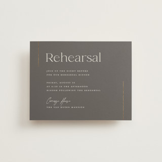 Simple Lines Foil-Pressed Rehearsal Dinner Cards
