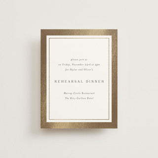 Bianca Foil-Pressed Rehearsal Dinner Cards