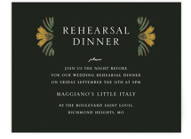 Embellished Foil-Pressed Rehearsal Dinner Cards