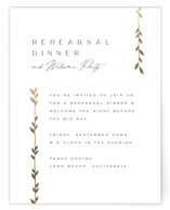 Courtyard Foil-Pressed Rehearsal Dinner Cards
