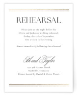 Fineline Foil-Pressed Rehearsal Dinner Cards