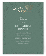 Southern Romance Foil-Pressed Rehearsal Dinner Cards