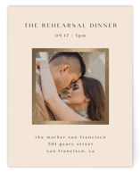 Framed Photo Foil-Pressed Rehearsal Dinner Cards